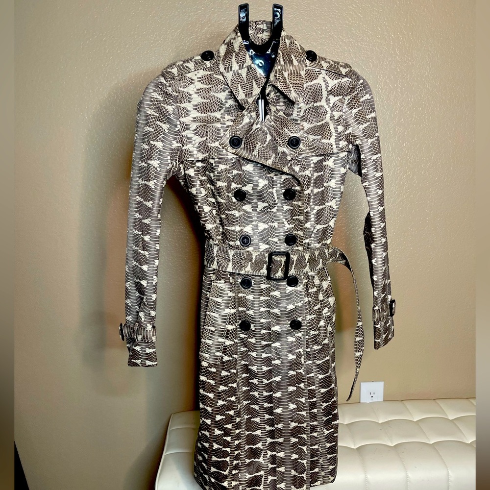 Burberry snake skin trench coat